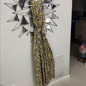 Amazon Essentials Floral Maxi Dress in Yellow and Green